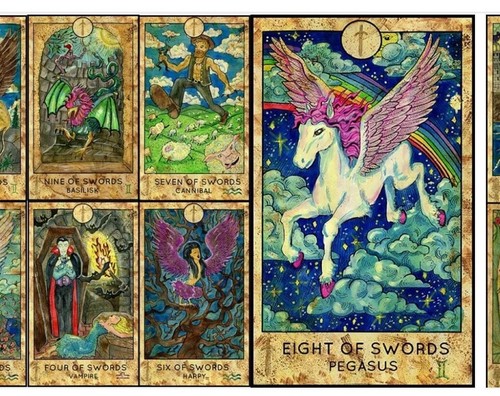 New Fantasy World Tarot 78 Card Deck Sealed Vera Petruk Dragons Unicorns - Picture 12 of 12