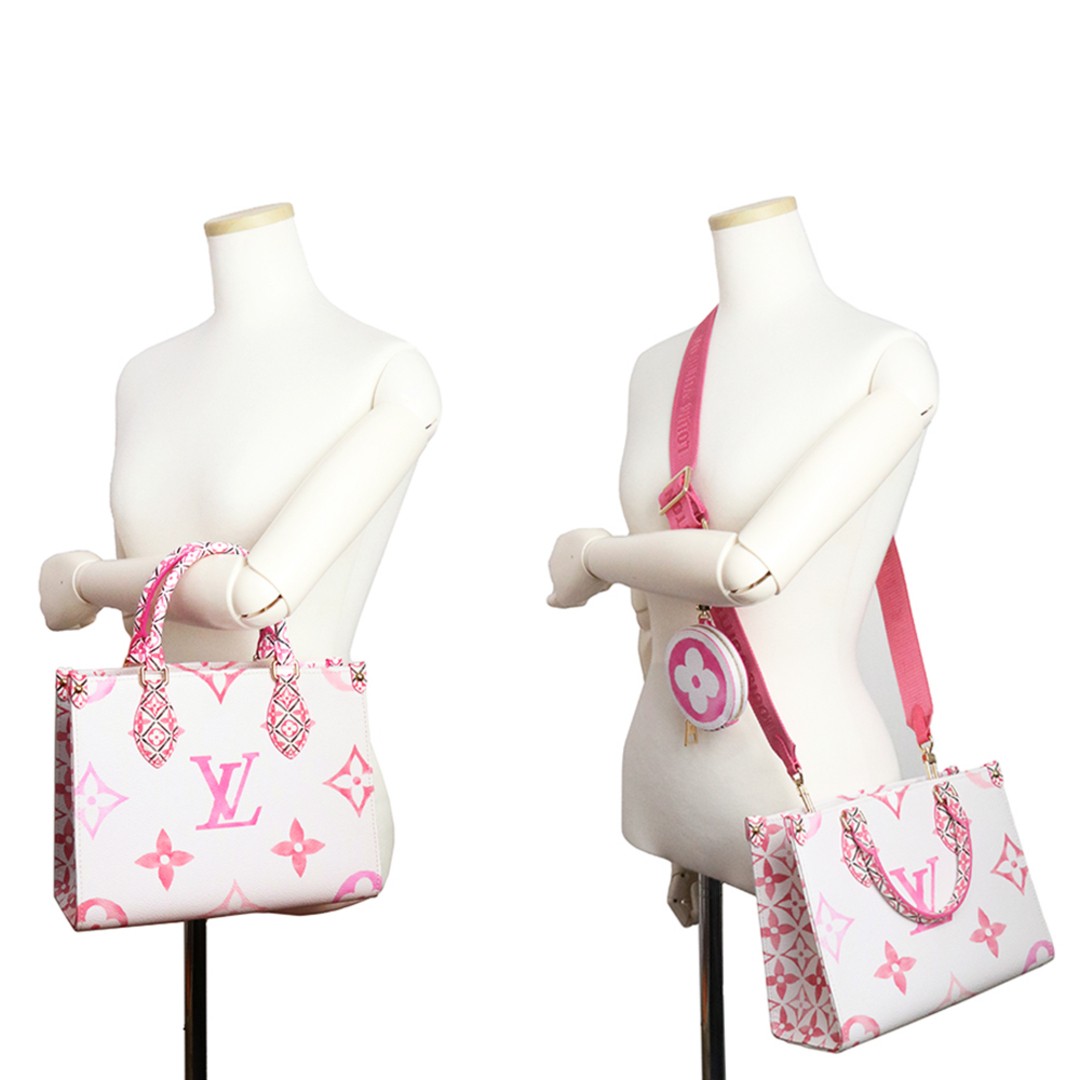 Louis Vuitton Onthego PM Hand Bag By The Pool M22976 Pink