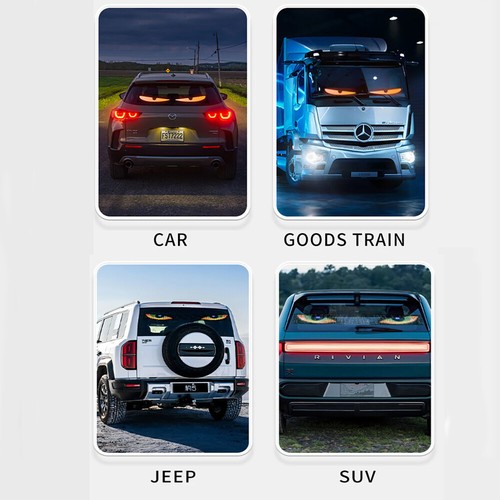 Devil's Eye Truck Windshield Flexible LED Sign Board Remote Control 120x16.6cm - Picture 13 of 13