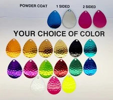 10 SIZE #4 hammered Powder coat COLORADO SPINNER BLADES choice of color fishgrub