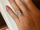 4.25ctw  Elongated Cushion Cut Engagement Ring