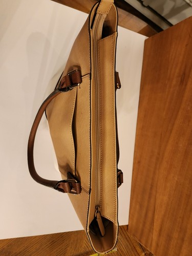Calvin Klein Handbag Tote Shoulder Bag Purse Tan Cream - Picture 7 of 20