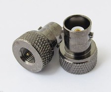 1pc Black BNC Female to SMA Male Disc RF Coaxial Connector Adapter Nickel Plated