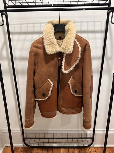 Men’s Coach Tan Shearling Aviator Jacket