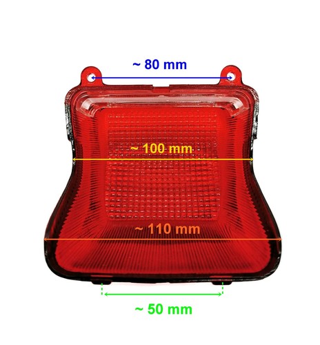 Cabochon feux Arrière Rear light lens HONDA NX 250 NX 500 Dominator 88-95 - Photo 8/9