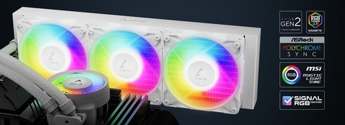 ARCTIC Liquid Freezer III Pro 360 ARGB White AIO CPU Water Cooler 3xP12 Pro Fans - Afbeelding 8 van 17