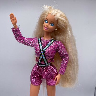 Barbie Dance Moves Vtg 1994 Vintage Mattel Doll Articulated Blonde Purple Outfit