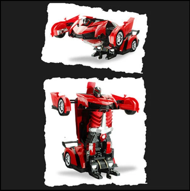 Weihnachten Kinde Spielzeug Transformer Auto Rennauto Roboter mit Fernbedienung - Bild 3 von 4