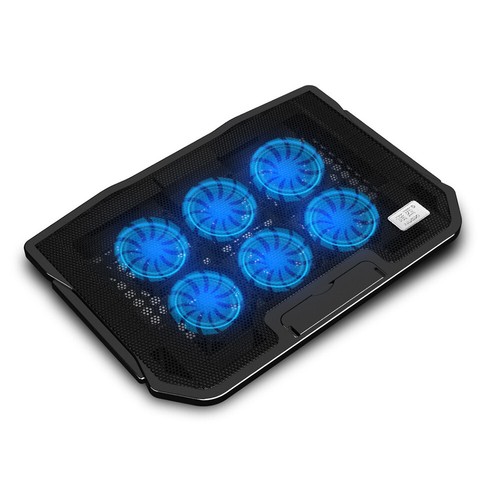 Leiser Laptop Kühler 6 leistungsstarke Lüfter Gaming Kühlmatte Pad Ständer neigbar für 12-17" - Bild 6 von 12