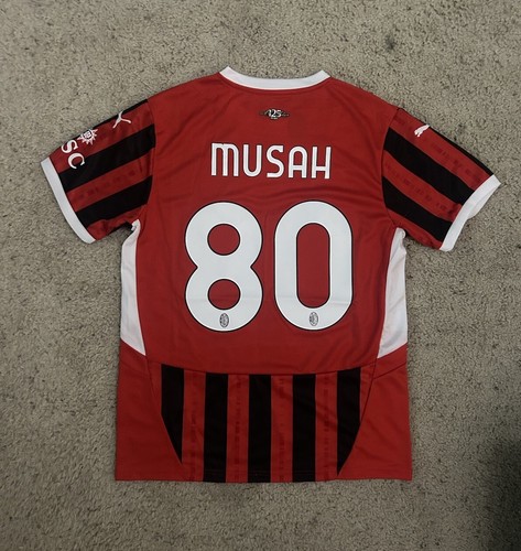AC Milan Yunus Musah #80 Soccer Jersey 2024/25 PUMA Home Kit | Size Men's XL