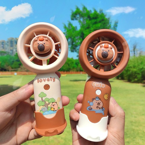 Mini ventilateur de poche portable à la mode, motif dessin animé Capybara