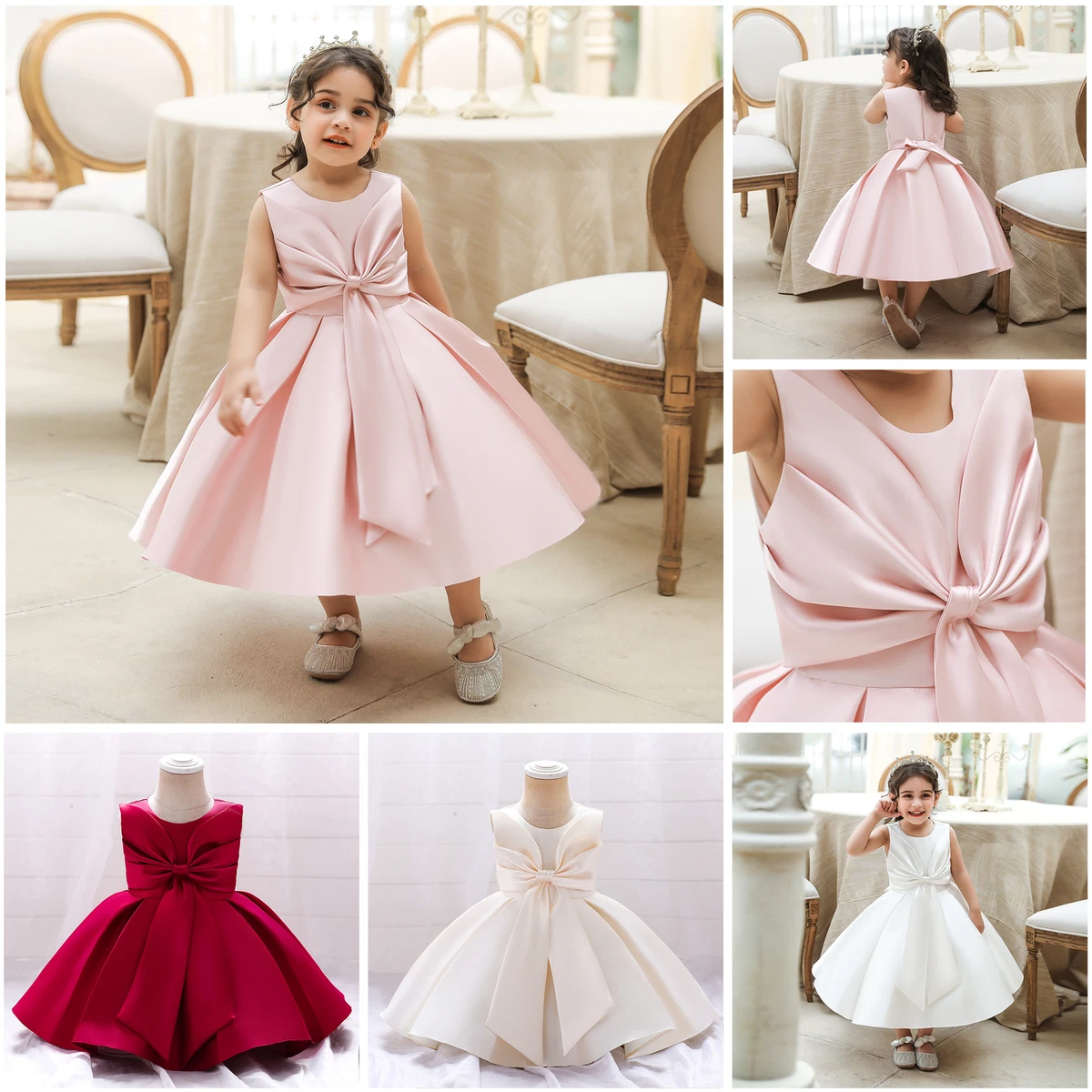 Pink Children Wedding Flower Girl Dress (27190301) - eDressit