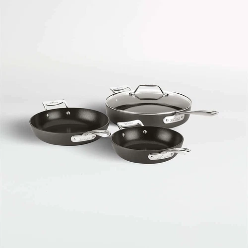 All-Clad Essentials Nonstick 4-piece Skillet set 