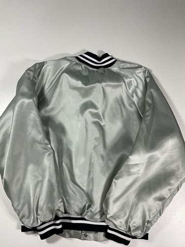 Vintage Mitsubishi Satin Bomber Jacket Sz M Chrysler Motors Made In USA 80s - Picture 7 of 7