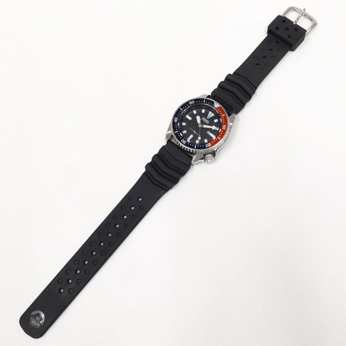 SEIKO Scuba Diver 4205-015K Automatic Pepsi Round Face Black Dial Watch Used
