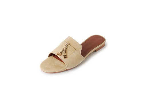 Womens Round Toes Fish Mouth Thick Heels High Heels Flat Casual Shoes Slippers - 第 3/30 張圖片