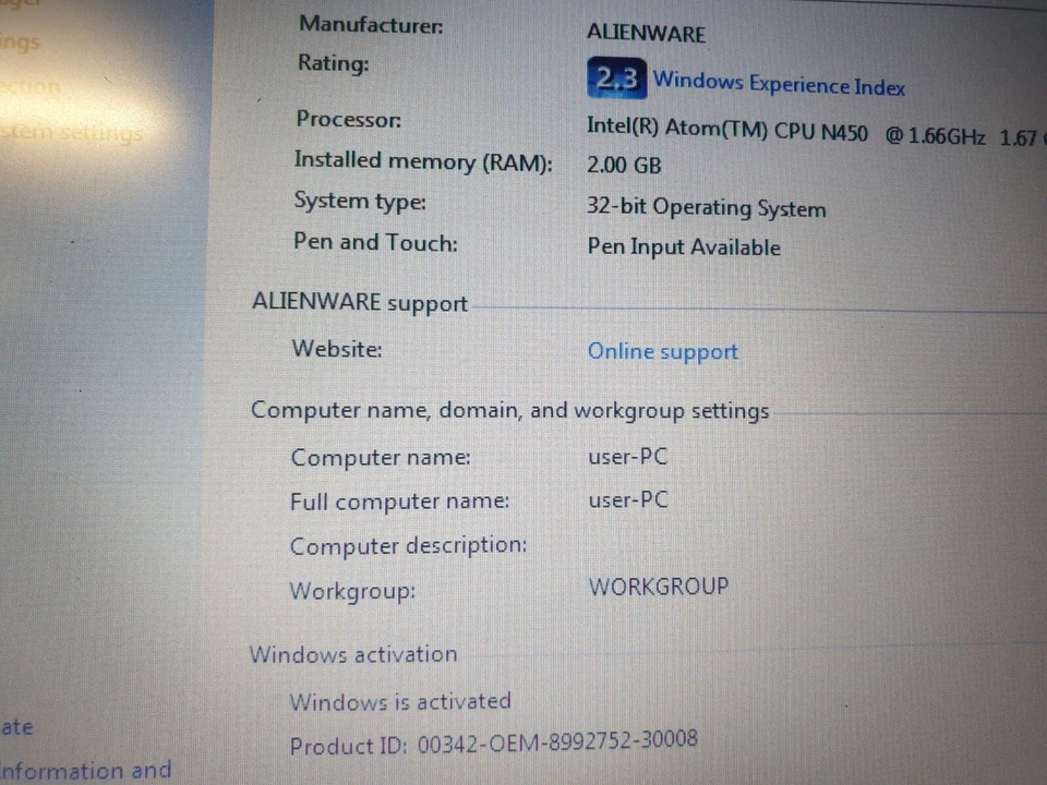 Fizzbook , 2 in 1 small netbook/pen tablet, win 7 , 120gb ssd ,perfect working - Image 3 of 4