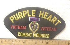 Purple Heart - Vietnam Veteran - Combat Wounded Embroidered Patch