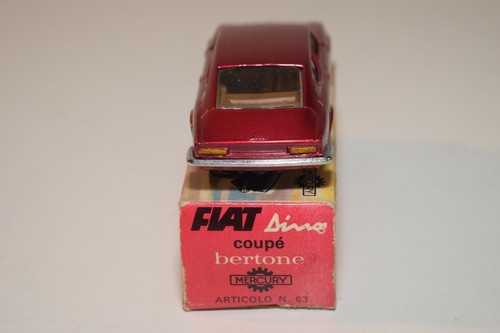 A21 1:43 MERCURY 63 FIAT DINO COUPE BERTONE METALLIC MAROON NMIB - Picture 5 of 7