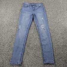 Seven7 Jeans Womens 6 Light Blue Denim Pants Tummyless High Rise Skinny Stretch