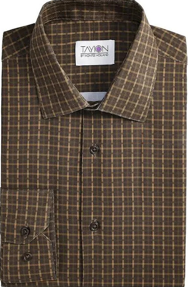 Рубашка TAYION Performanceчерная в клетку с белым и золотым узором M15-155 3435 5490₽