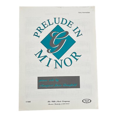 Prelude in G Minor Piano Solo Vintage Sheet Music 1995 Margaret J Benefield
