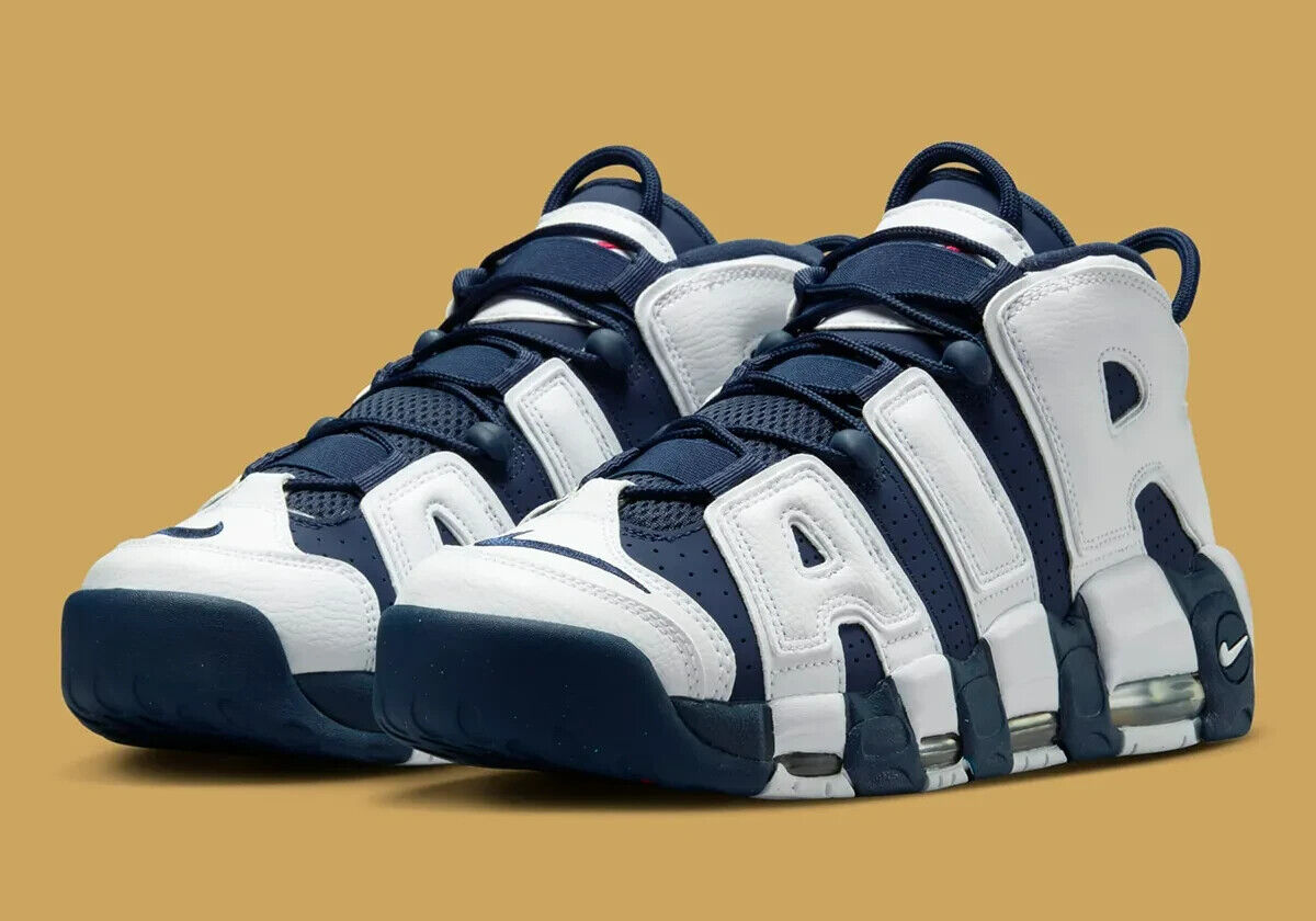 Nike Air More Uptempo '96 Shoes Olympic (2024) Navy White Nike Air More Uptempo '96 Shoes Olympic (2024) Navy White