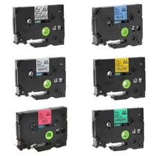Compatible Brother 6mm 9mm 12mm 18mm 24mm Laminated P-Touch Label Make Tape TZe