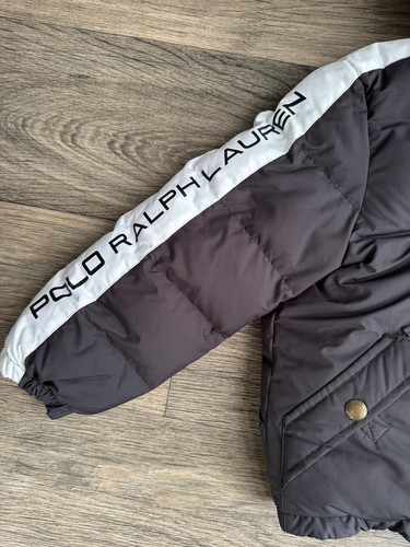 Polo Ralph Lauren Kids Hooded Puffer Down Jacket Coat - Black - Size 5 - Picture 2 of 3