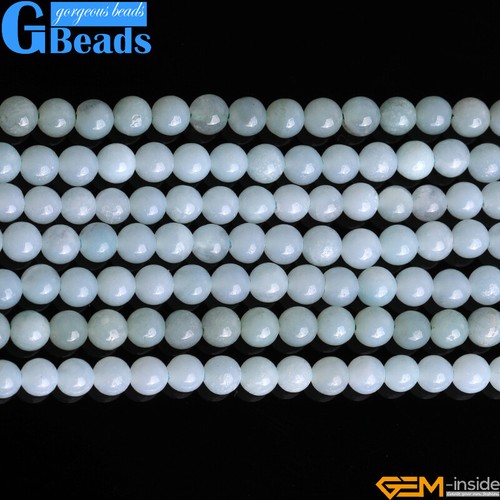 Cuentas de piedras preciosas redondas de amazonita natural para hacer joyas envío gratuito 15" - Imagen 17 de 57