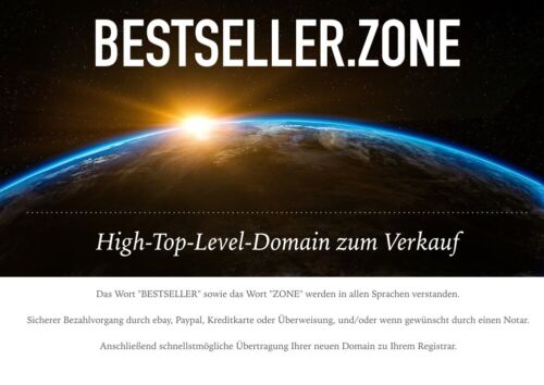 BESTSELLER.ZONE High Top Level Domain zum Verkauf  - Bild 1 von 1