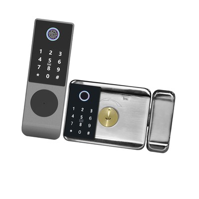 Waterproof Smart Lock Wifi Double Side Fingerprint Lock Outdoor Gate Digital RUm