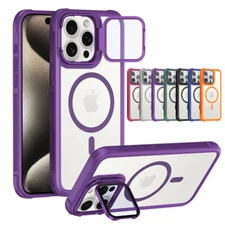 For iPhone 15 14 Plus 13 12 Pro Mag Safe Magnetic Case with Full Camera Cover