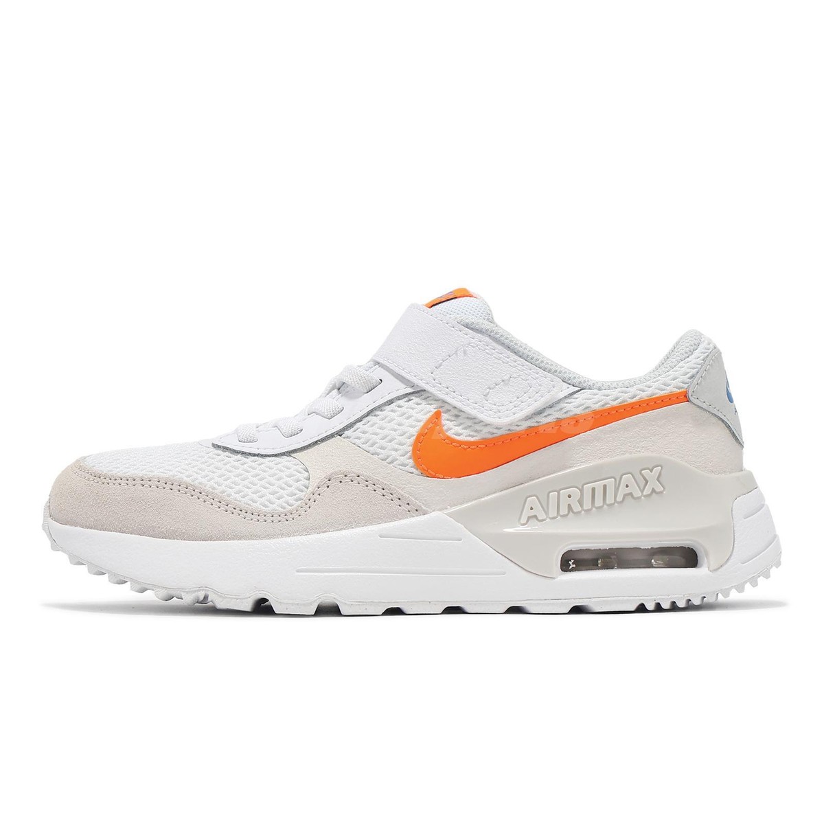 Nike Air Max Systm PS White Total Orange Kids Preschool