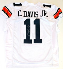 Chris Davis Signed Auto Auburn Tigers White Football Jersey - Proof SEC