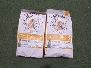 Feline Choice 75% Chicken Mature Cat Food 2x6kg (12kg) Sealed Bags Quality Food.