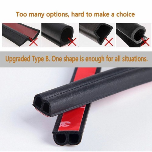 33FT B-Shape Rubber Weather Seal Hollow Universal Car Door Strip Weatherstrip US - Bild 7 von 12