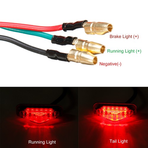 Universale 12v 12 Led Rosso Faro Freno Fanale Targa Luci Posteriore Moto Rosso - Bild 5 von 14