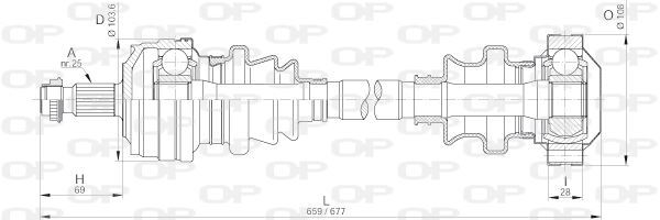 Cardan arrière pour Mercedes Classe E E 300 Turbo-D E 250 E 200 D transmission intégrale