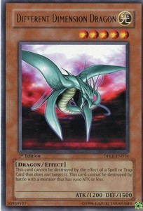 Different Dimension Dragon - DPKB-EN014 - Rare - Unlimited Edition x3 - Lightly