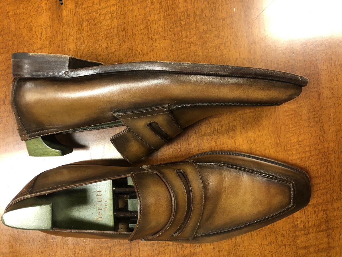 BERLUTI ANDY LOAFER 7.5 D TAN w/ Original Shoe Trees. Retail BERLUTI ANDY LOAFER 7.5 D TAN w/ Original Shoe Trees. Retail