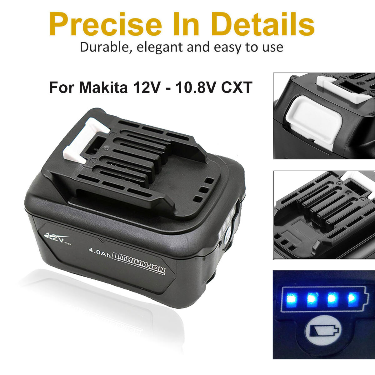 Makita 12V 10,8V Akku CXT BL1041B BL1040B BL1021B BL1020 JR103D JV101D Ladegerät