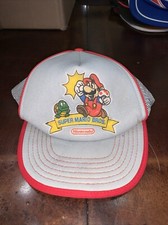 Vintage 80s Nintendo Super Mario Bros Promotional Snapback Trucker Hat Mens