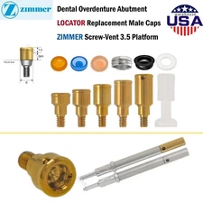US Locator Abutment Zimmer Screw-Vent 3.5mm Overdenture Cap Implant Abutment
