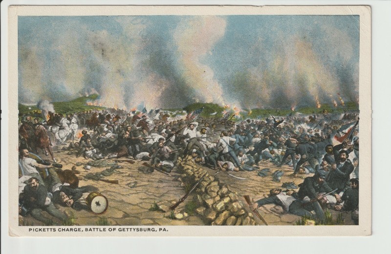 Gettysburg Pennsylvania Picketts Charge Battle of Gettysburg PA view UN-POSTED