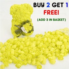 1000 Foam Mini Roses WHOLESALE Heads Buds Small Flowers Wedding Home Partys UK
