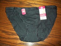 Lilyette Cotton Elastic String Side Fuller Fit Bikini Panties 50200 Blk M Lilyette Cotton Elastic String Side Fuller Fit Bikini Panties 50200 Blk M