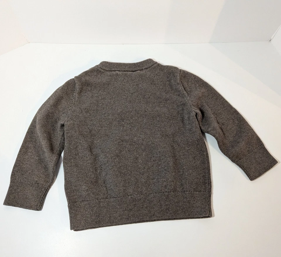 Suéter Cuello Redondo Disney Mickey Mouse Talla 2 Niño Pequeño Bebé Hueco, Marrón, Dibujos Animados Top Foto 4 de 4