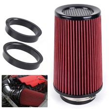 3 3.5 4 Cold Air Intake Filter Inlet 3 Sizes In 1 10.5 Tall Universal Red