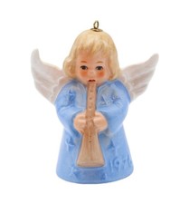 Hummel Goebel 1976 Blue Angel Bell Germany Porcelain Christmas Ornament TMK5